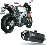 Catalytic Exhaust Tip With Sound Certification Speed Edge Steel Black Carbon - Mivv Compatible With Aprilia Tuono V4 1100 (2018-2020)