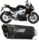Non-Catalytic Exhaust Tip With Sound Certification Sr-1 Titanium Black - Mivv Compatible With Aprilia Tuono V4 1100 (2021-2024)