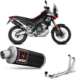 Complete Non-Catalytic Exhaust System With Sound Certification Dakar Steel Black - Mivv Compatible With Aprilia Tuareg 660 (2022-2024)