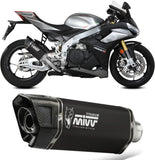 Catalytic Exhaust Tip With Sound Certification Sr-1 Titanium Black - Mivv Compatible With Aprilia Rsv4 (2021-2024)