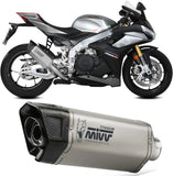 Catalytic Exhaust Tip With Sound Certification Sr-1 Titanium - Mivv Compatible With Aprilia Rsv4 (2021-2024)