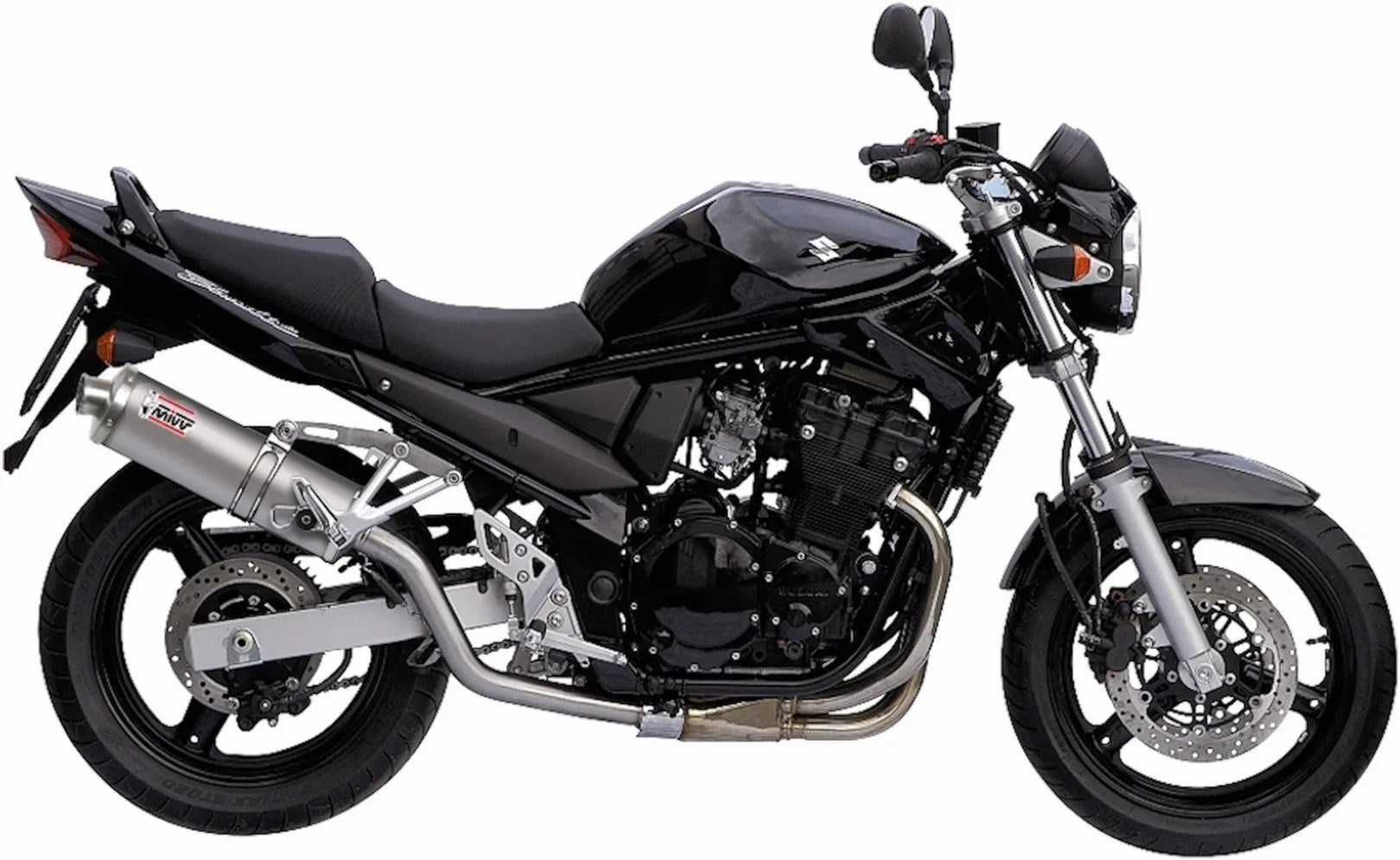 Exhaust Tip With Noise Certification Oval Stainless Steel - Mivv Compatible With Suzuki Gsf 650 Bandit (2005-2006)