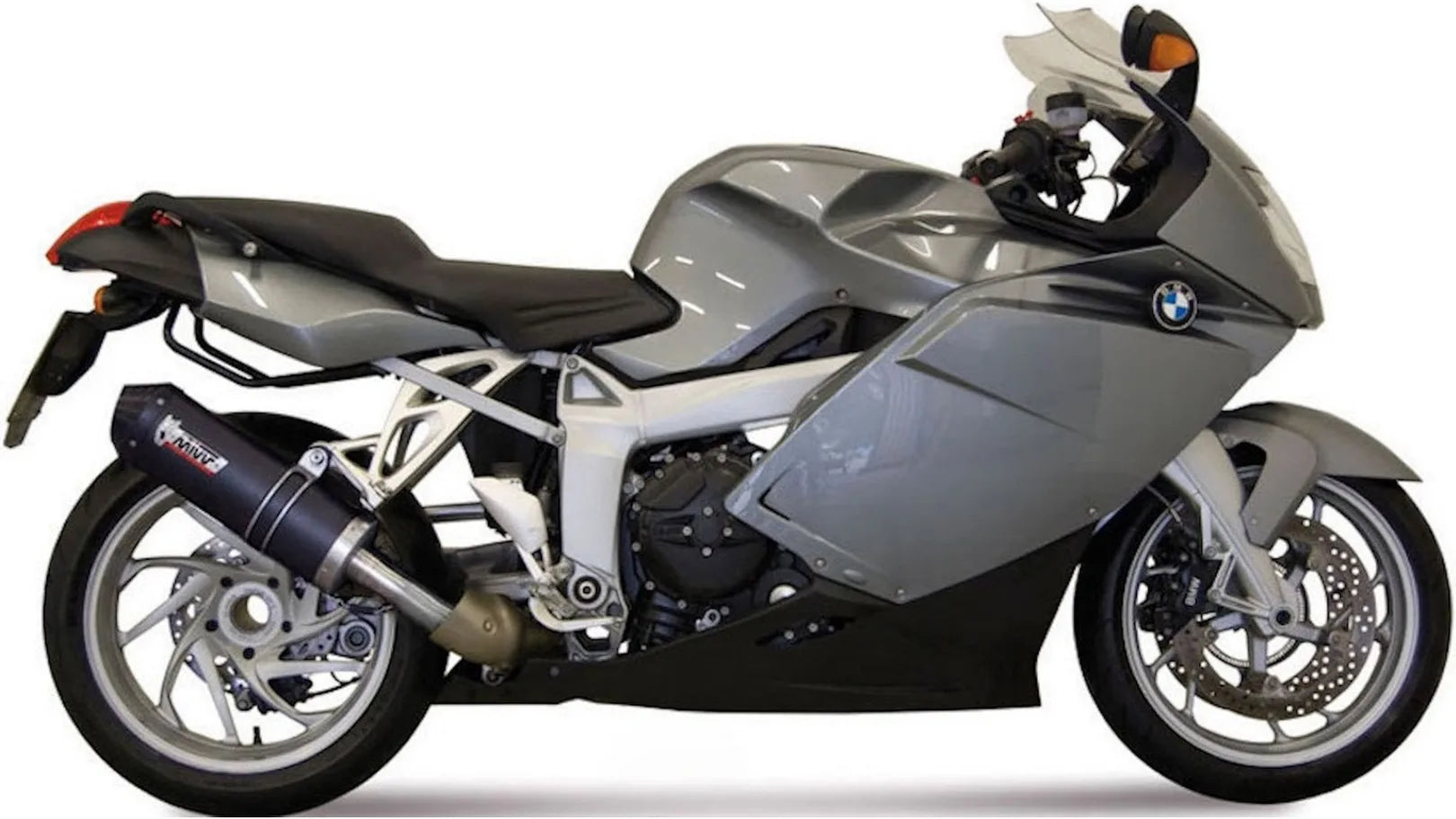 Catalytic Exhaust Tip With Sound Certification Oval Carbon Carbon - Mivv Compatible With Bmw K 1200 S (2005-2008)