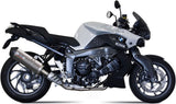 Catalytic Exhaust Tip With Sound Certification Oval Titanium Carbon - Mivv Compatible With Bmw K 1300 R (2009-2016)