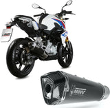 Complete Catalytic Exhaust System With Sound Certification Delta Race Steel Black Carbon - Mivv Compatible With Bmw G 310 R (2018-2024)