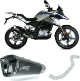 Complete Non-Catalytic Exhaust System With Sound Certification Delta Race Steel Black Carbon - Mivv Compatible With Bmw G 310 Gs (2017-2024)