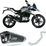 Complete Non-Catalytic Exhaust System With Sound Certification Delta Race Steel Black Carbon - Mivv Compatible With Bmw G 310 Gs (2017-2024)