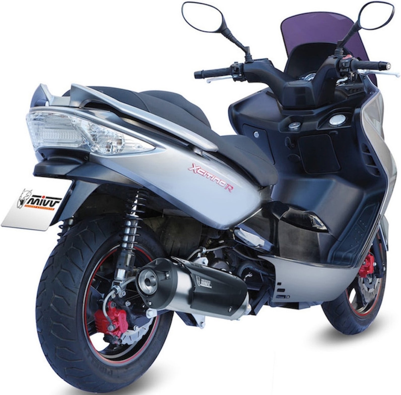 Complete Catalytic Exhaust System With Sound Certification Urban Stainless Steel - Mivv Compatible With Kymco Xciting 250 (2006-2007)