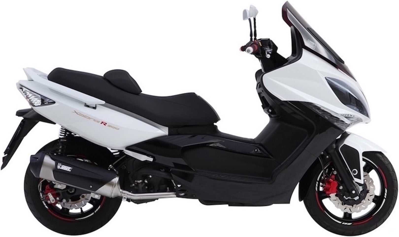 Complete Non-Catalytic Exhaust System With Sound Certification Urban Stainless Steel - Mivv Compatible With Kymco Xciting 500 (2005-2014)