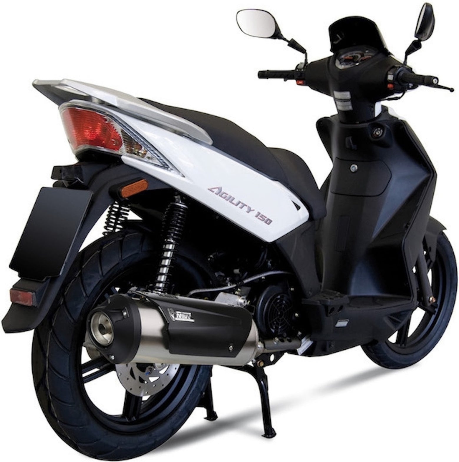 Complete Non-Catalytic Exhaust System With Sound Certification Urban Stainless Steel - Mivv Compatible With Kymco Agility 200 R16 (2014-2016)