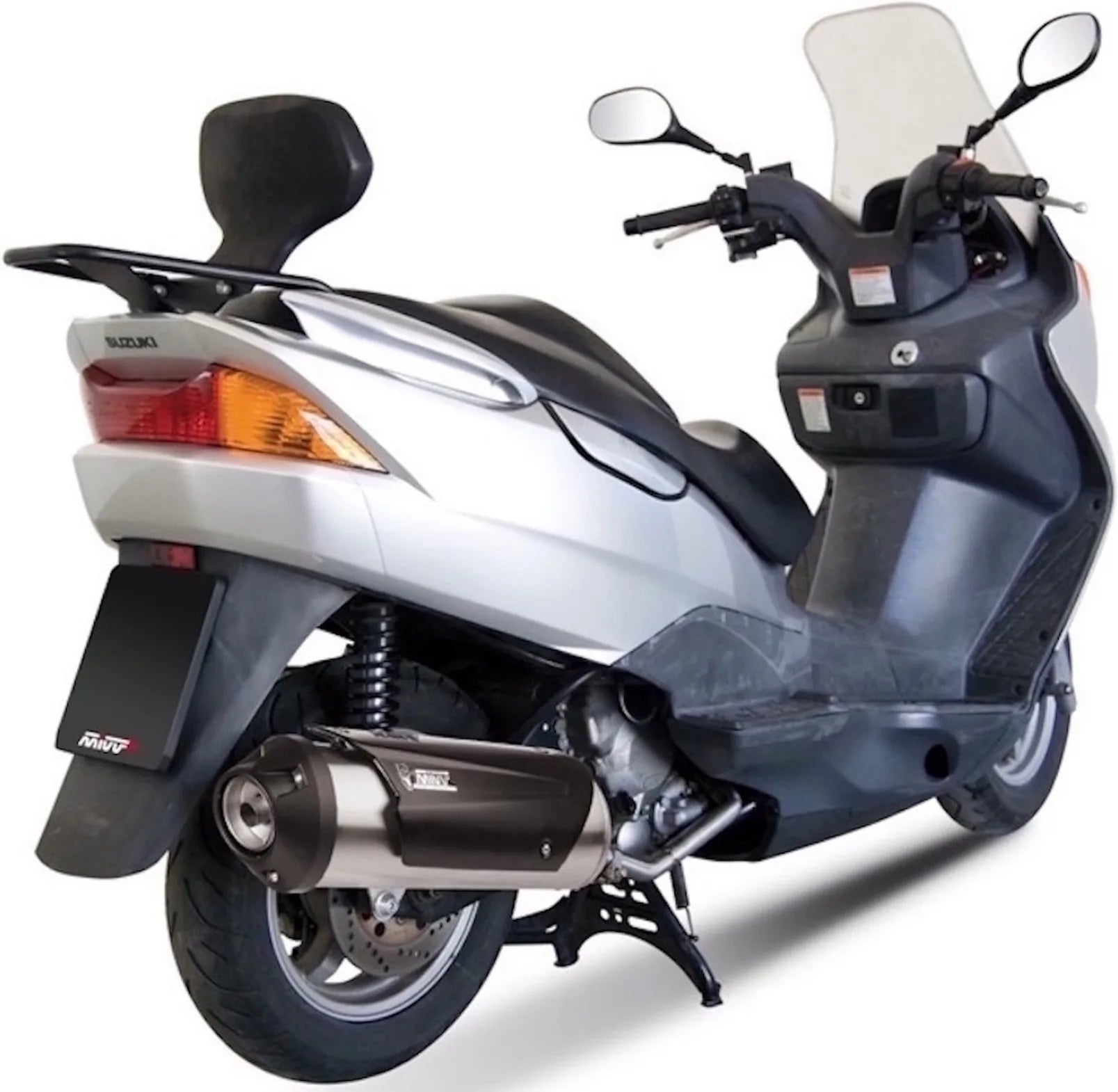 Complete Non-Catalytic Exhaust System With Sound Certification Urban Stainless Steel - Mivv Compatible With Suzuki Uh 125 Burgman (2002-2006)