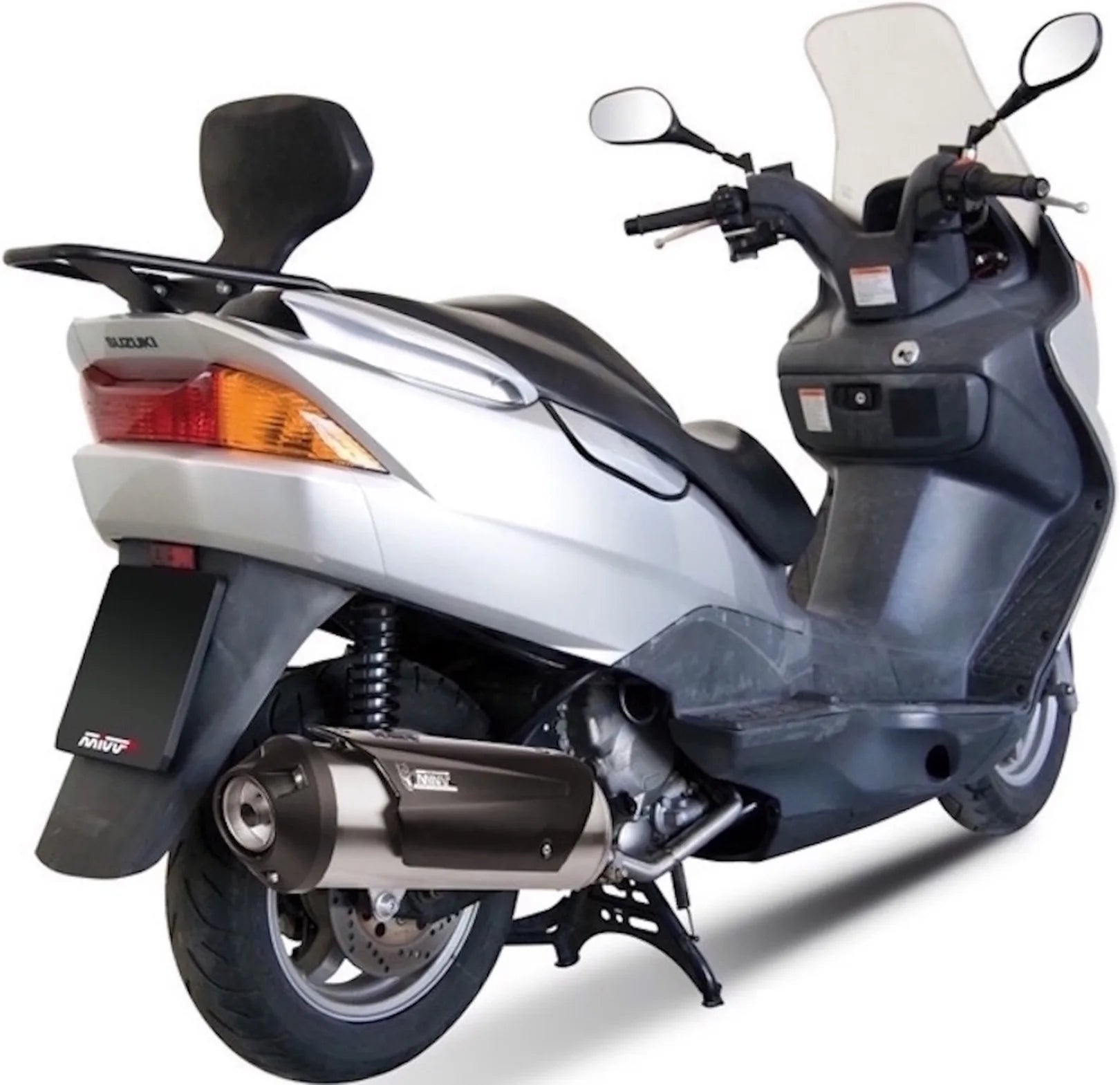 Complete Catalytic Exhaust System With Sound Certification Urban Stainless Steel - Mivv Compatible With Suzuki Uh 125 Burgman (2002-2006)