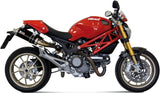 Dual Catalytic Exhaust Tips With Sound Certification Gp Steel Black - Mivv Compatible With Ducati Monster 795 (2012-2014)