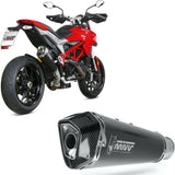 Catalytic Exhaust Tip With Sound Certification Delta Race Steel Black Carbon - Mivv Compatible With Ducati Hypermotard 939 (2016-2018)
