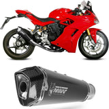 Non-Catalytic Exhaust Tip With Sound Certification Delta Race Steel Black Carbon - Mivv Compatible With Ducati Supersport 939 - S (2017-2020)