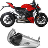 Catalytic Exhaust Tip With Sound Certification Delta Race Stainless Steel Carbon - Mivv Compatible With Ducati Panigale V2 (2020-2024)