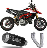 Dual Non-Catalytic Exhaust System With Sound Certification Mk3 Carbon - Mivv Compatible With Ducati Hypermotard 950 - Sp - Rve (2021-2024)