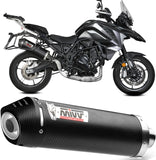 Exhaust Tip With Noise Certification Oval Carbon Carbon - Mivv Compatible With Benelli Trk 702 - X (2023-2024)