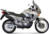 Catalytic Exhaust Tip With Sound Certification Suono Steel Black Carbon - Mivv Compatible With Honda Xlv 650 Transalp (2000-2004)