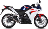 Non-Catalytic Exhaust Tip With Sound Certification Gp Steel Black - Mivv Compatible With Honda Cbr 250 R (2011-2014)