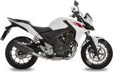 Exhaust Tip With Noise Certification Suono Steel Black Carbon - Mivv Compatible With Honda Cb 500 F (2013-2015)