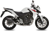 Exhaust Tip With Noise Certification Suono Steel Black Carbon - Mivv Compatible With Honda Cb 500 F (2013-2015)