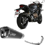 Complete Non-Catalytic Exhaust System With Sound Certification Delta Race Steel Black Carbon - Mivv Compatible With Honda Cbr 650 R (2019-2023)
