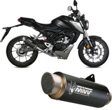 Complete Non-Catalytic Exhaust System With Sound Certification Gppro Steel Black - Mivv Compatible With Honda Cb 125 R (2018-2020)