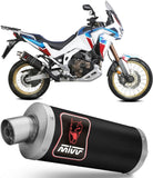 Exhaust Tip With Noise Certification Dakar Steel Black - Mivv Compatible With Honda Crf 1100 L Africa Twin (2020-2023)