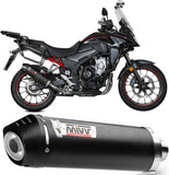Exhaust Tip With Noise Certification Oval Carbon Carbon - Mivv Compatible With Honda Cb 500 X (2021-2024)