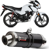 Complete Catalytic Exhaust System With Sound Certification Gp Steel Black - Mivv Compatible With Honda Cb 125 F (2021-2024)