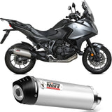 Exhaust Tip With Noise Certification Oval Titanium Carbon - Mivv Compatible With Honda Nt 1100 (2022-2024)