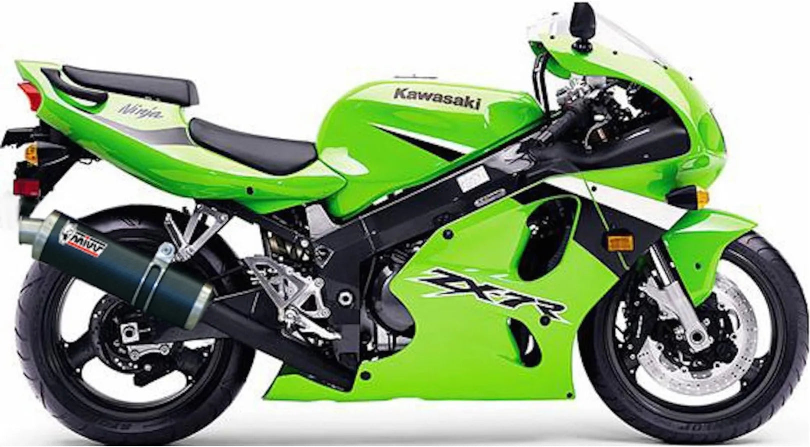 Exhaust Tip With Noise Certification Oval Carbon - Mivv Compatible With Kawasaki Zx 7R (1996-2001)