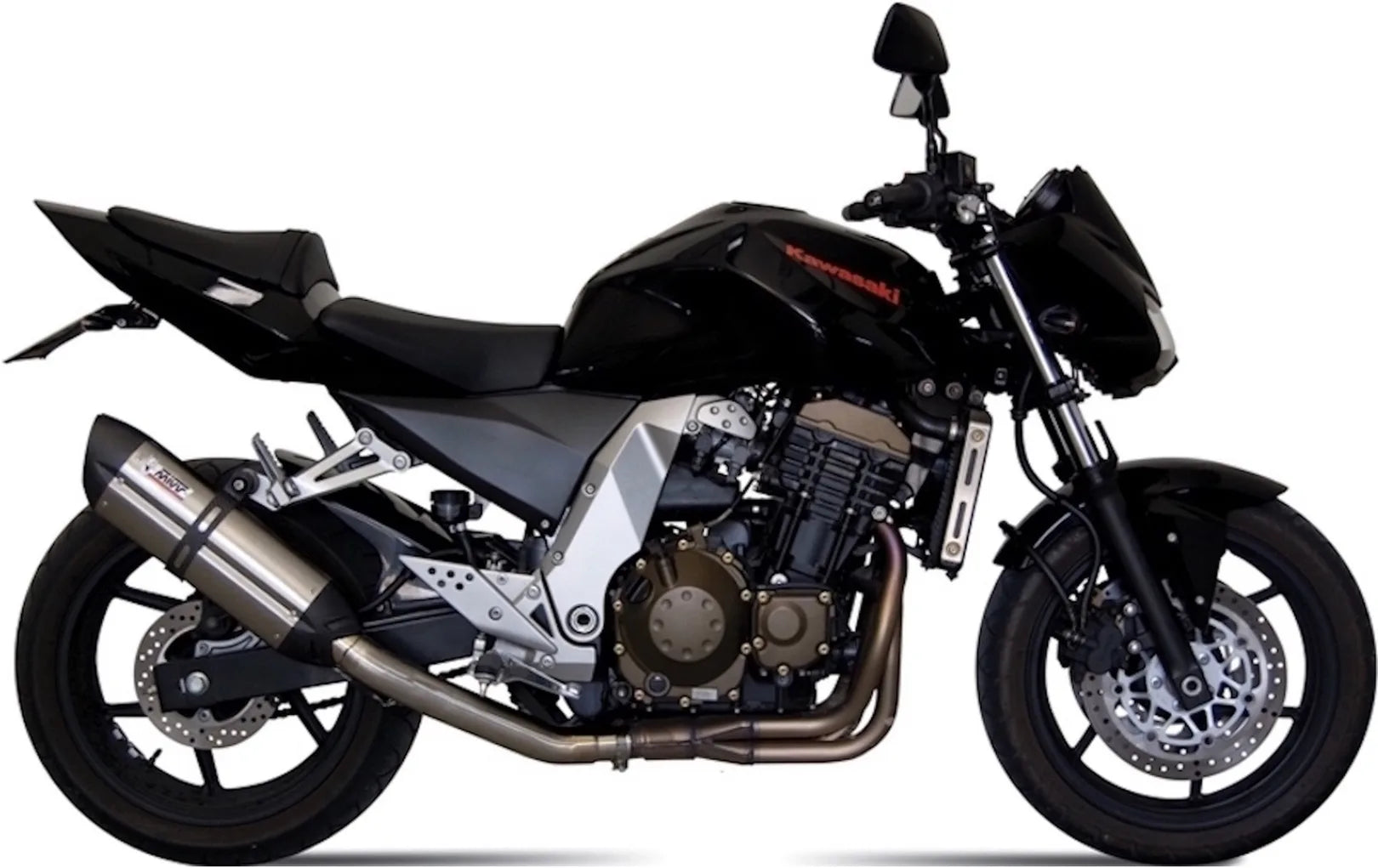 Exhaust Tip With Noise Certification Suono Stainless Steel Carbon - Mivv Compatible With Kawasaki Z 750 (2004-2006)