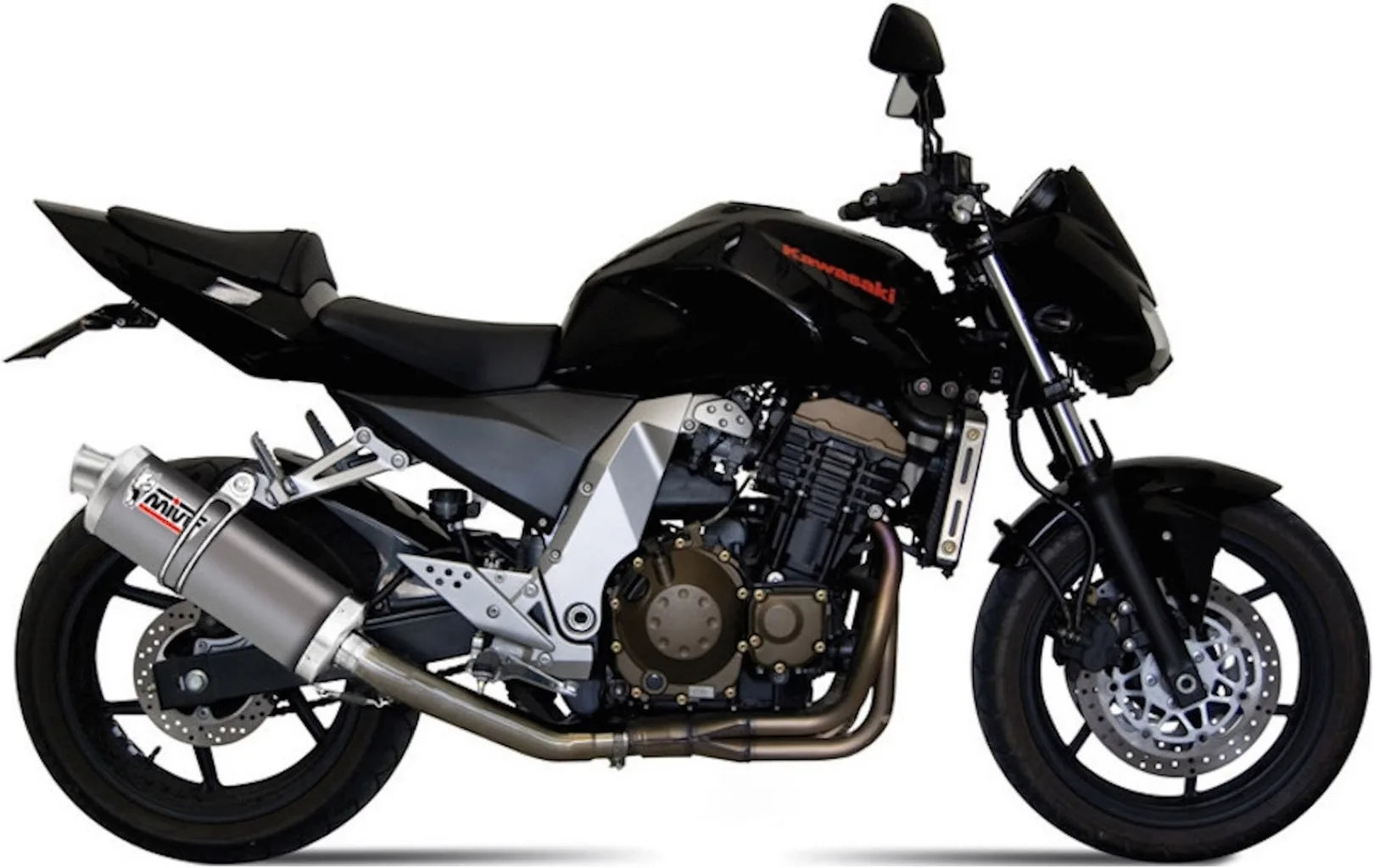 Exhaust Tip With Noise Certification Oval Stainless Steel - Mivv Compatible With Kawasaki Z 750 (2004-2006)