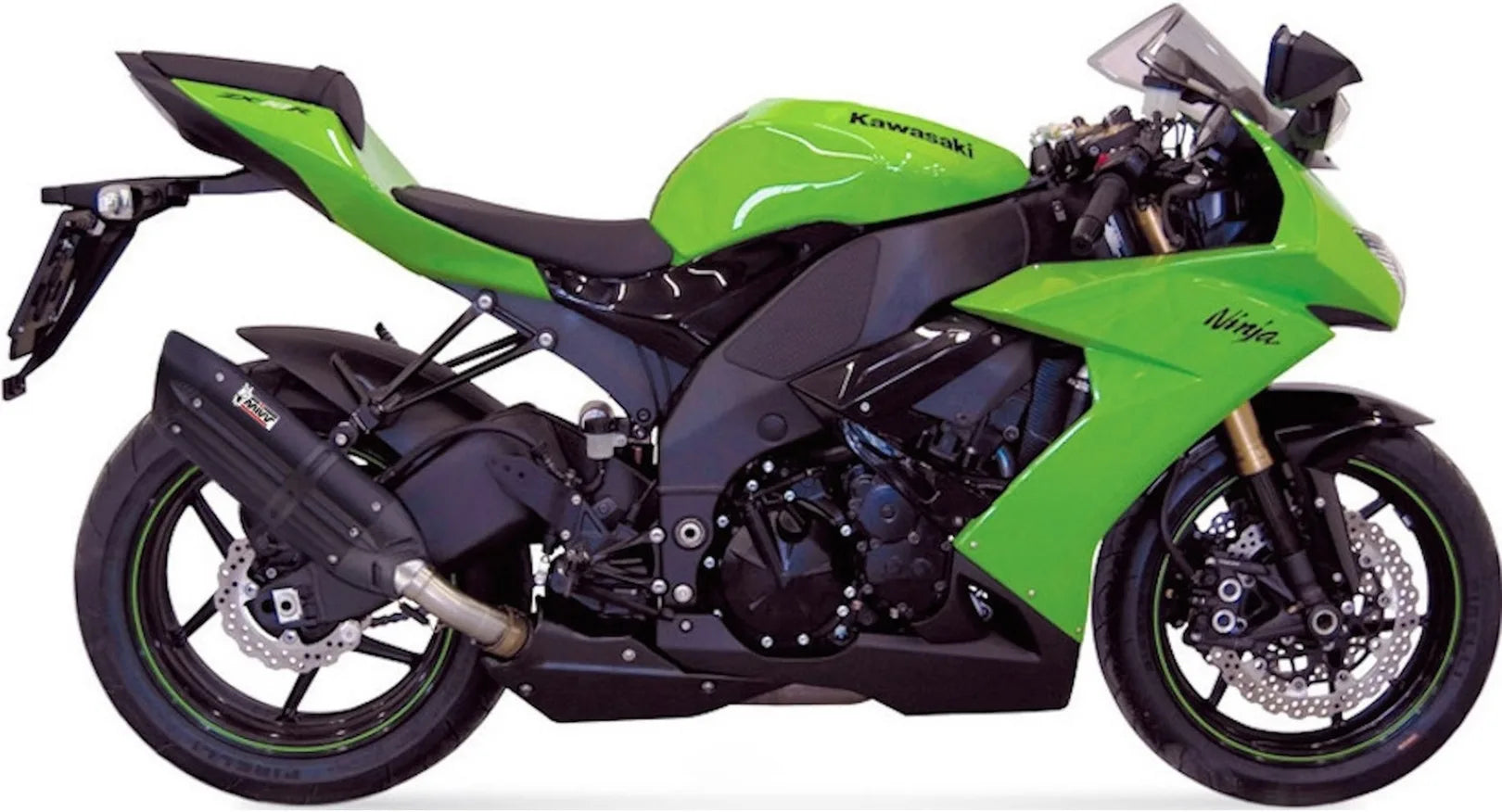 Exhaust Tip With Noise Certification Suono Steel Black Carbon - Mivv Compatible With Kawasaki Zx-10R (2008-2010)
