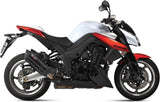 Dual Exhaust System With Sound Certification Suono Steel Black Carbon - Mivv Compatible With Kawasaki Z 1000 (2010-2013)