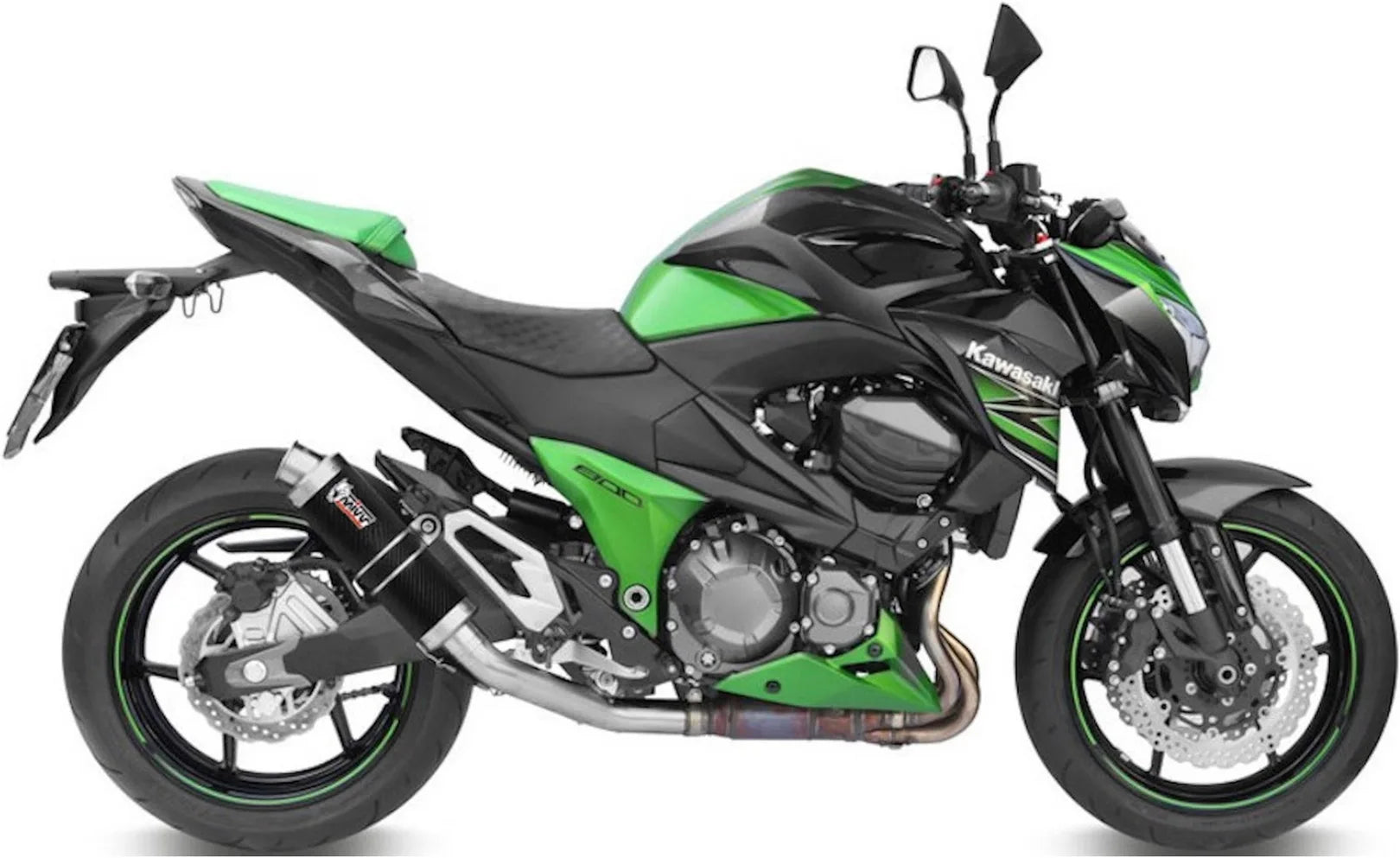 Exhaust Tip With Noise Certification Gp Carbon - Mivv Compatible With Kawasaki Z 800 (2013-2016)