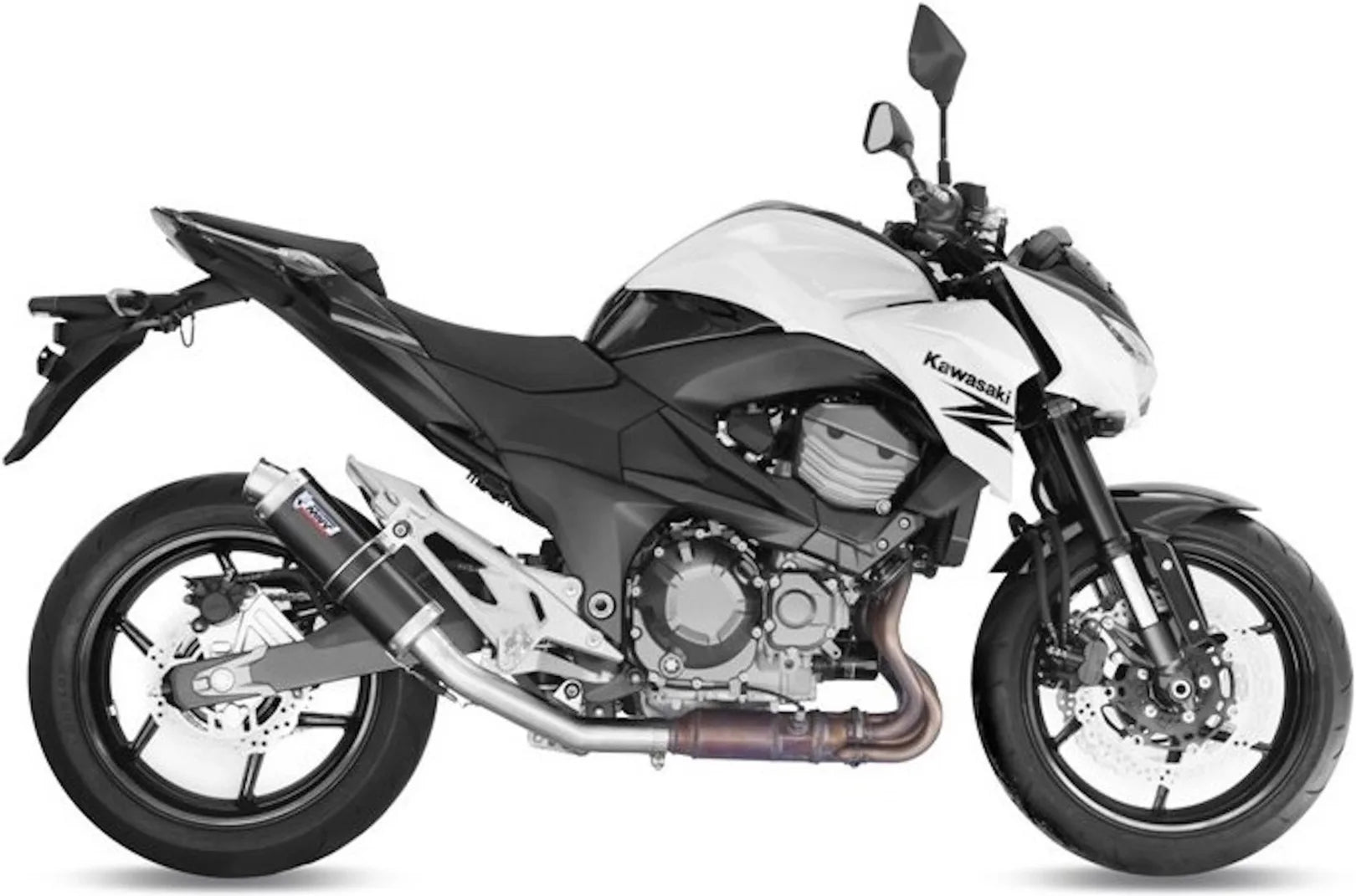 Exhaust Tip With Noise Certification Gp Steel Black - Mivv Compatible With Kawasaki Z 800 E (2013-2016)