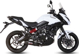 Complete Non-Catalytic Exhaust System With Sound Certification Oval Carbon Carbon - Mivv Compatible With Kawasaki Versys 650 (2015-2020)