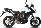 Complete Non-Catalytic Exhaust System With Sound Certification Oval Titanium Carbon - Mivv Compatible With Kawasaki Versys 650 (2015-2020)