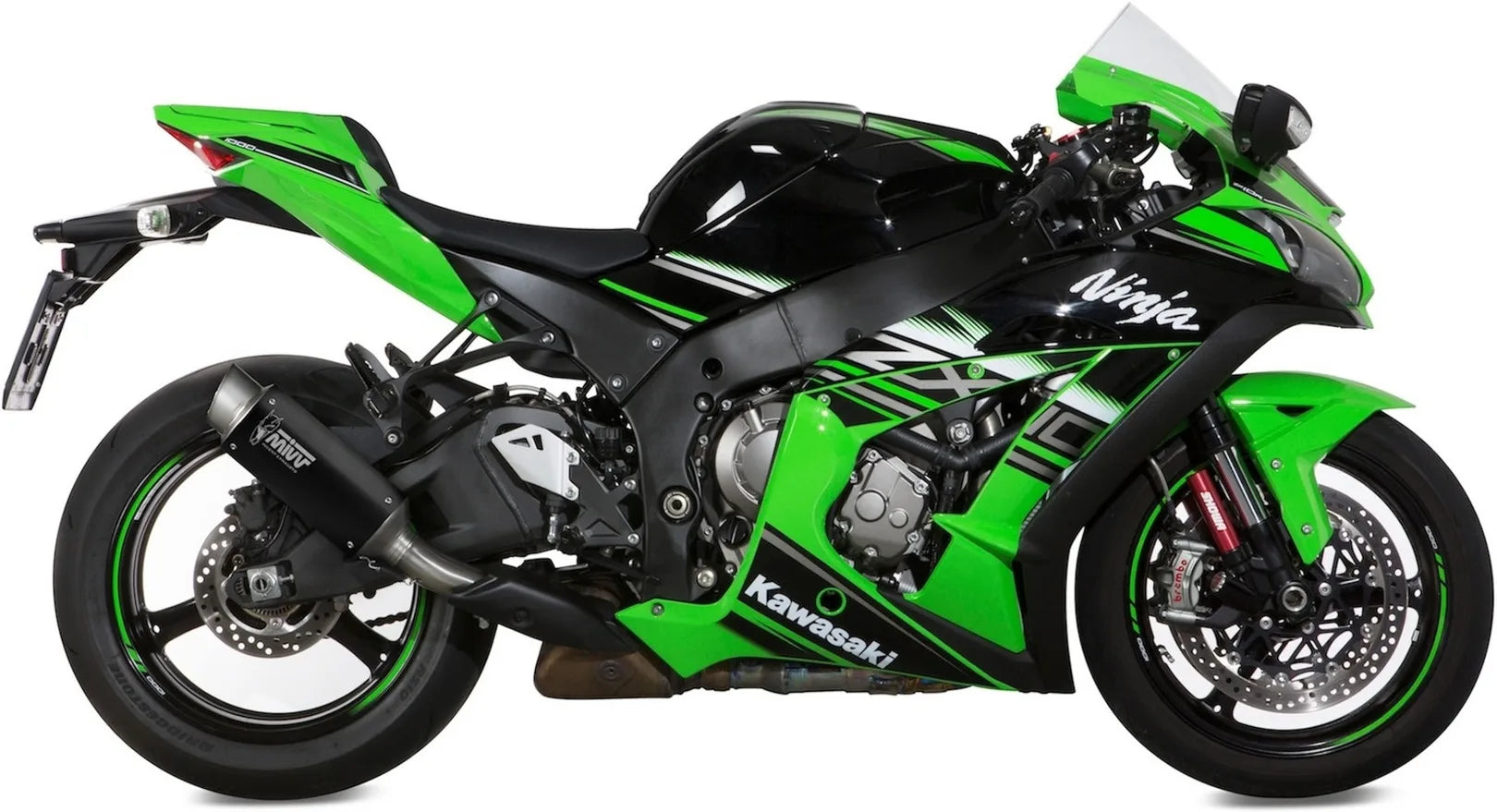 Exhaust Tip With Noise Certification Gppro Steel Black - Mivv Compatible With Kawasaki Zx-10R (2016-2024)