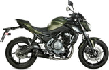 Complete Non-Catalytic Exhaust System With Sound Certification Delta Race Steel Black Carbon - Mivv Compatible With Kawasaki Z 650 (2017-2023)
