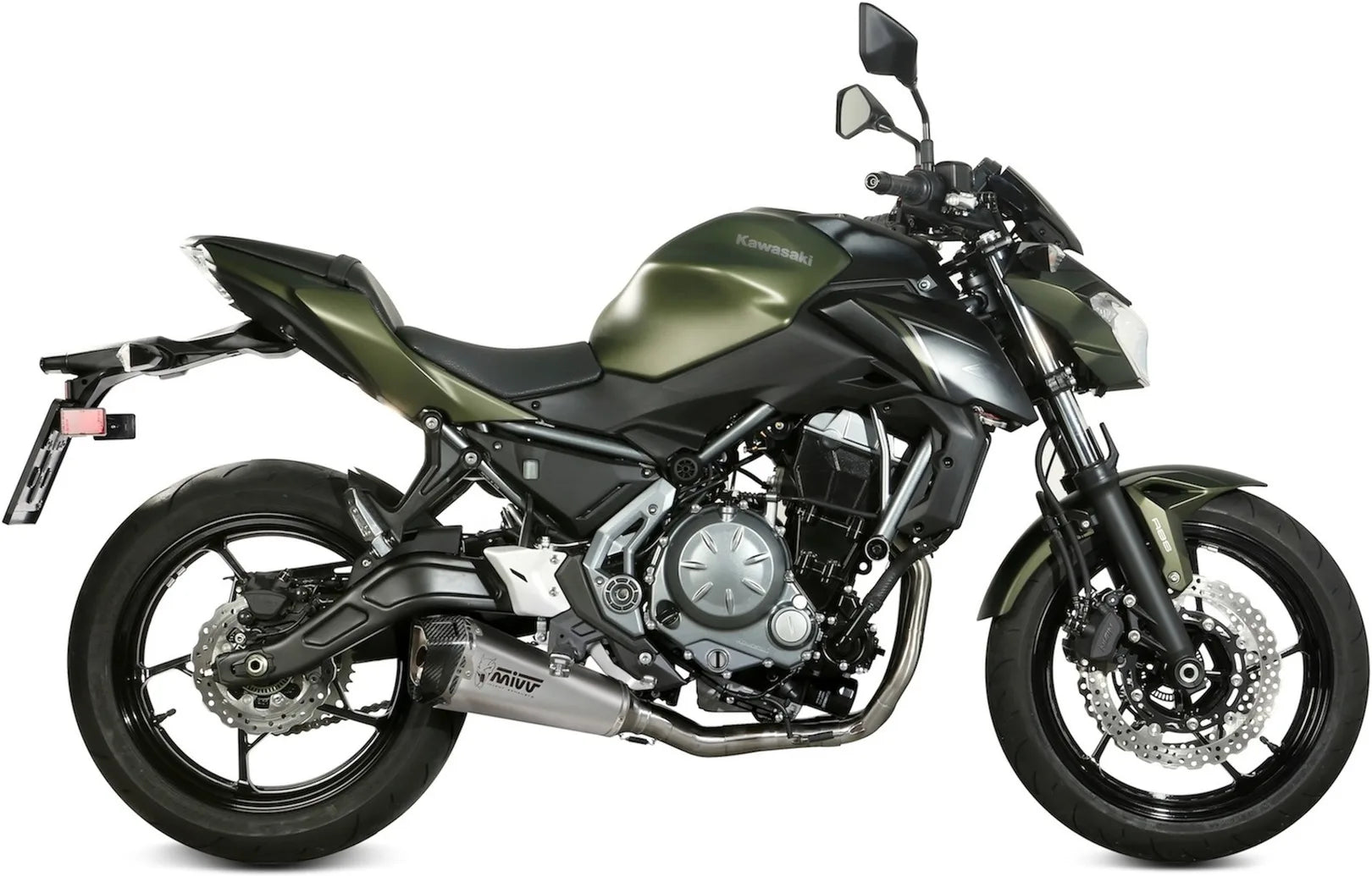 Complete Non-Catalytic Exhaust System With Sound Certification Delta Race Stainless Steel Carbon - Mivv Compatible With Kawasaki Z 650 (2017-2023)