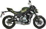 Complete Catalytic Exhaust System With Sound Certification Delta Race Stainless Steel Carbon - Mivv Compatible With Kawasaki Z 650 (2017-2023)