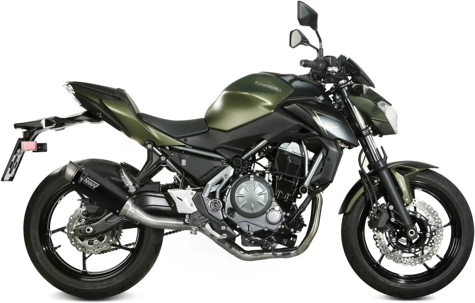 Complete Non-Catalytic Exhaust System With Sound Certification Gppro Steel Black - Mivv Compatible With Kawasaki Z 650 (2017-2023)