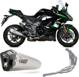 Complete Non-Catalytic Exhaust System With Sound Certification Delta Race Stainless Steel Carbon - Mivv Compatible With Kawasaki Ninja 1000 Tourer (2020-2024)