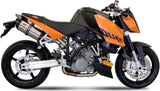 Dual Non-Catalytic Exhaust System With Sound Certification Suono Stainless Steel Carbon - Mivv Compatible With Ktm 990 Super Duke (2005-2011)