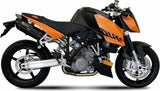 Dual Catalytic Exhaust Tips With Sound Certification Suono Steel Black Carbon - Mivv Compatible With Ktm 990 Super Duke (2005-2011)