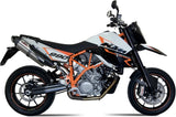 Dual Catalytic Exhaust Tips With Sound Certification Suono Stainless Steel Carbon - Mivv Compatible With Ktm 950 Supermoto R (2005-2006)